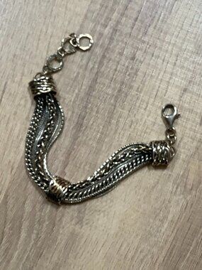 Silpada multi strand chain sterling silver 925 bracelet Talk of the Town B1702